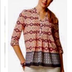 Anthropology HD Paris LS top blouse sz 4